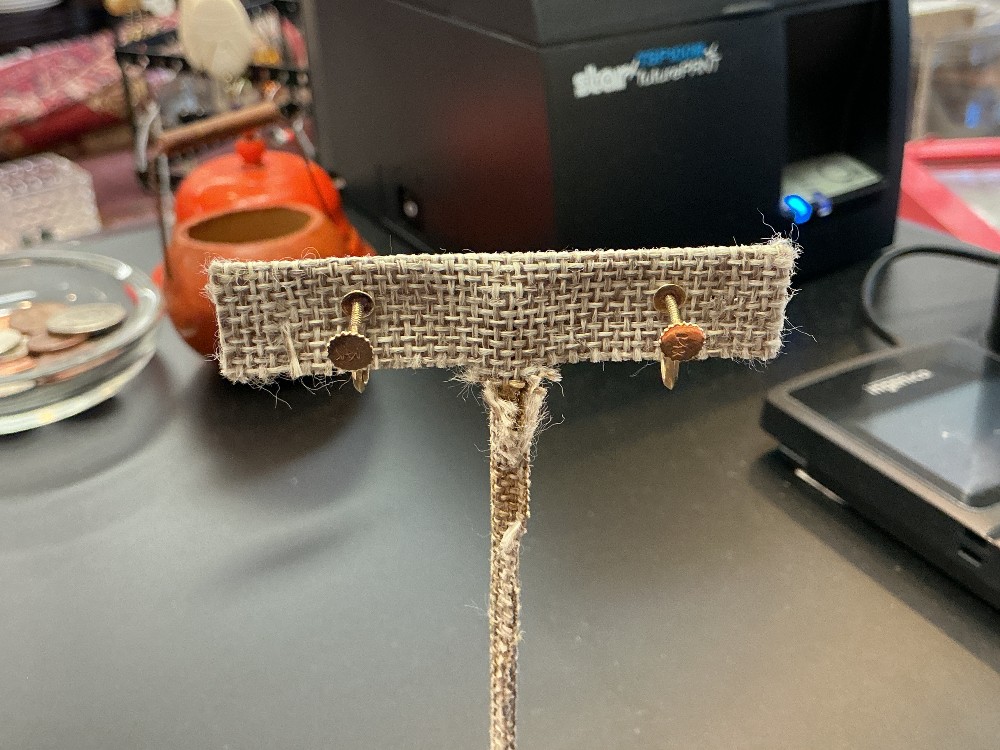 14k and Jade Screw-back Earrings