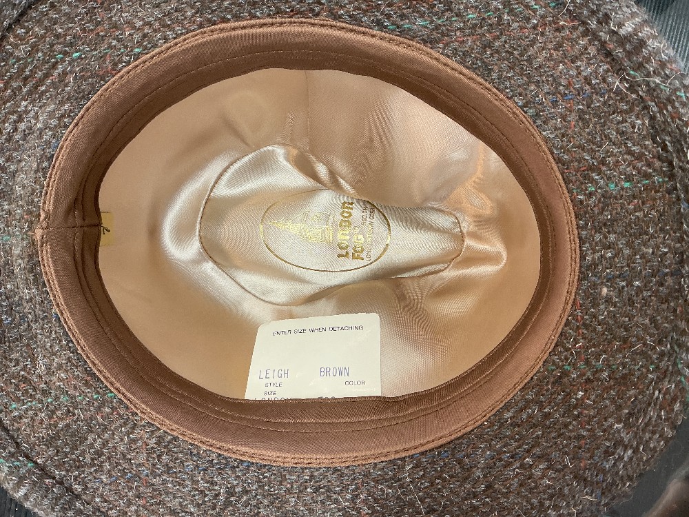 Brown Tweed Fedora by London Fog