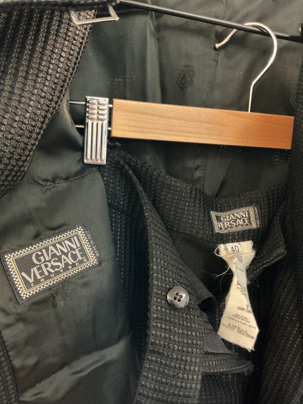 Gianni Versace 2pc Wool and Rayon Suit