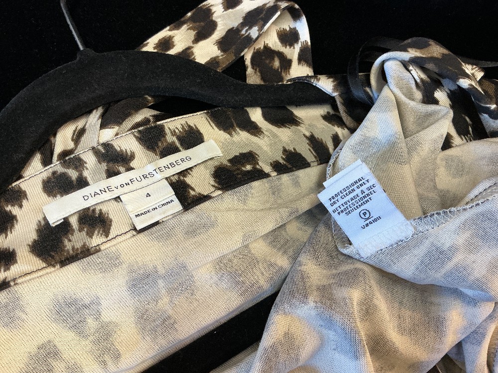 Diane von Furstenberg Silk Leopard Wrap Dress
