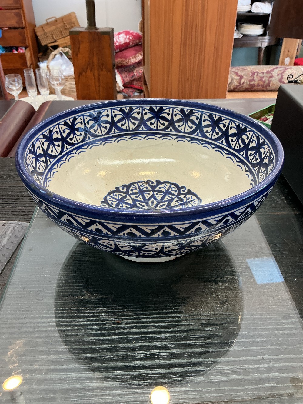 Moroccan 10 in ceramic bowl
