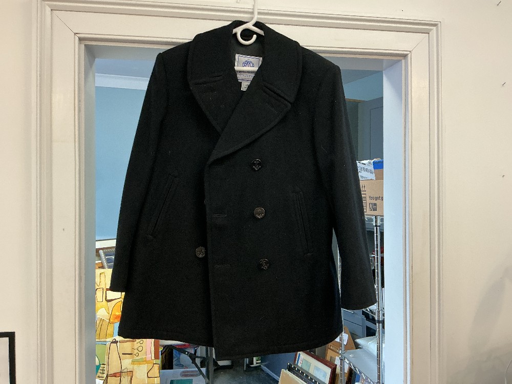 DSCP Quarterdeck Black Wool Pea Coat