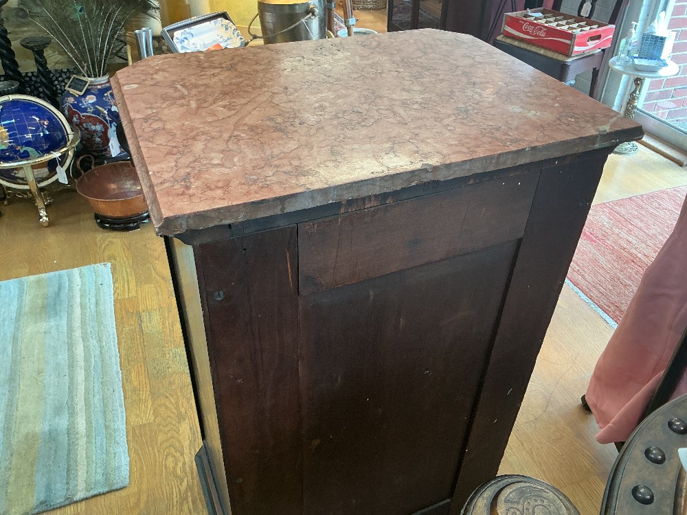 Antique Hardwood Music Cabinet