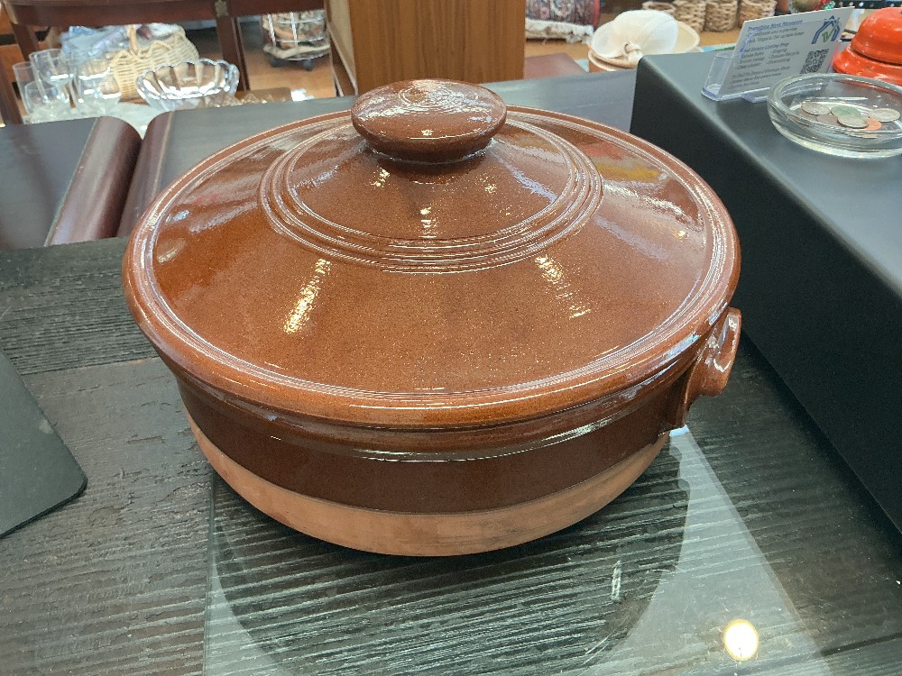 Portuguese style Glazed Terracotta Cazuela