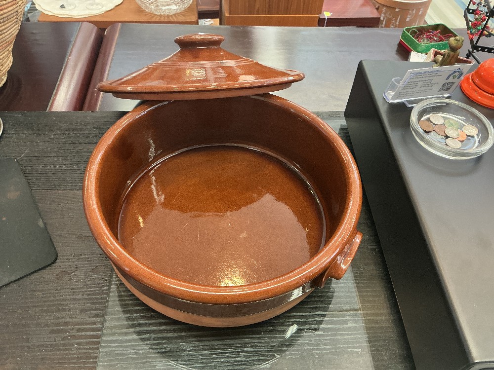 Portuguese style Glazed Terracotta Cazuela
