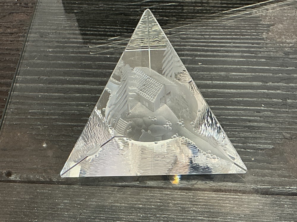 Steinbach Crystal Paperweight Signed