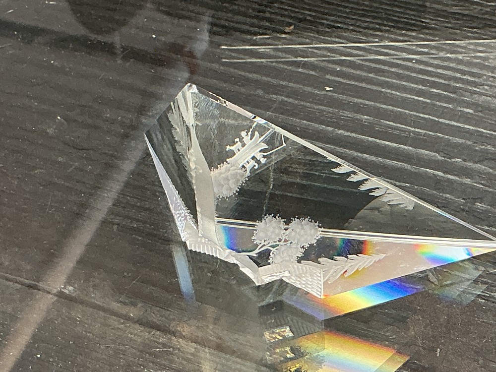 Steinbach Crystal Paperweight Signed
