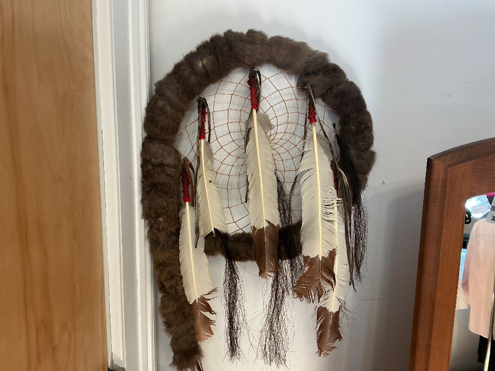 Native American Medicine Staff w Dream Catcher