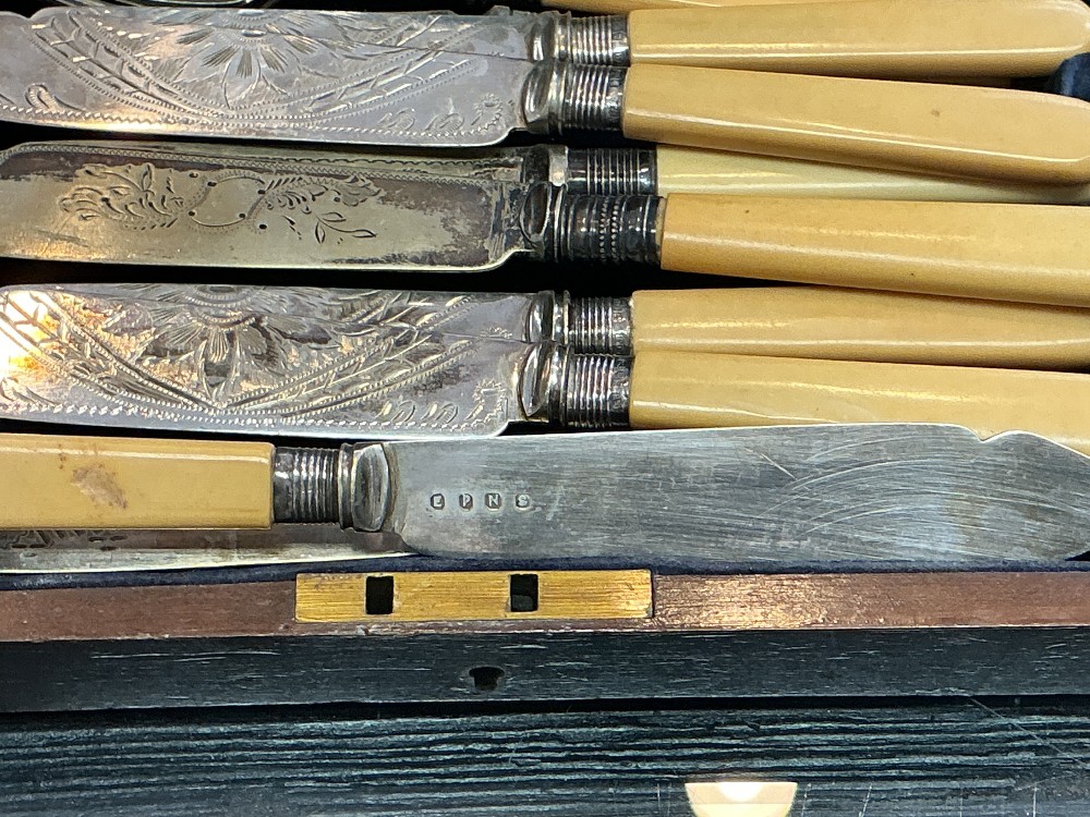 Antique Silver Plated Fish Cutlery