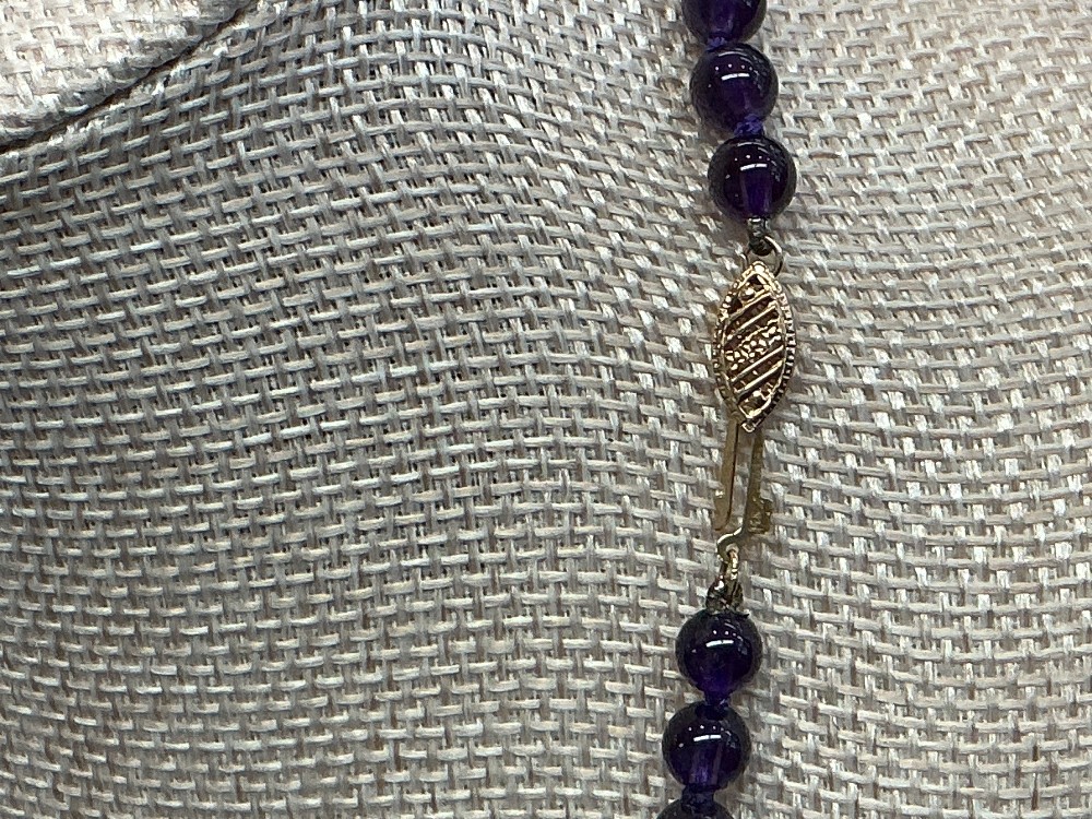 Vintage Amethyst and 14K NECKLACE