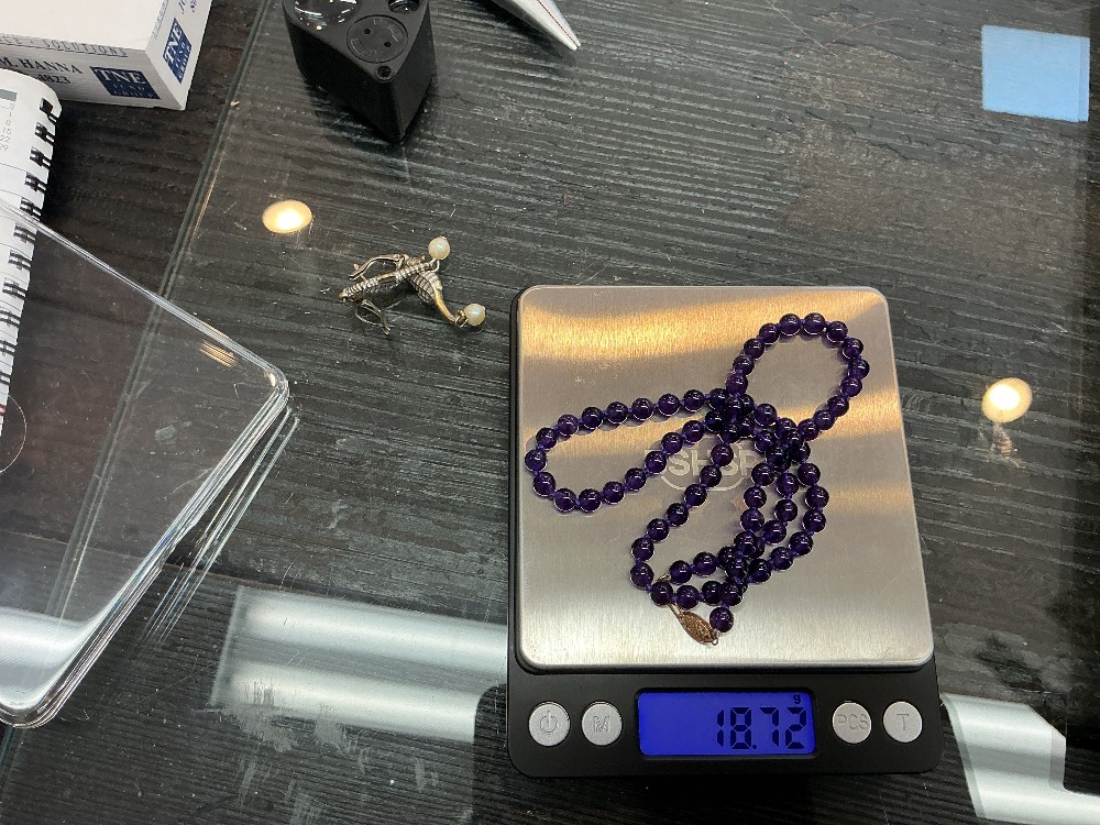 Vintage Amethyst and 14K NECKLACE
