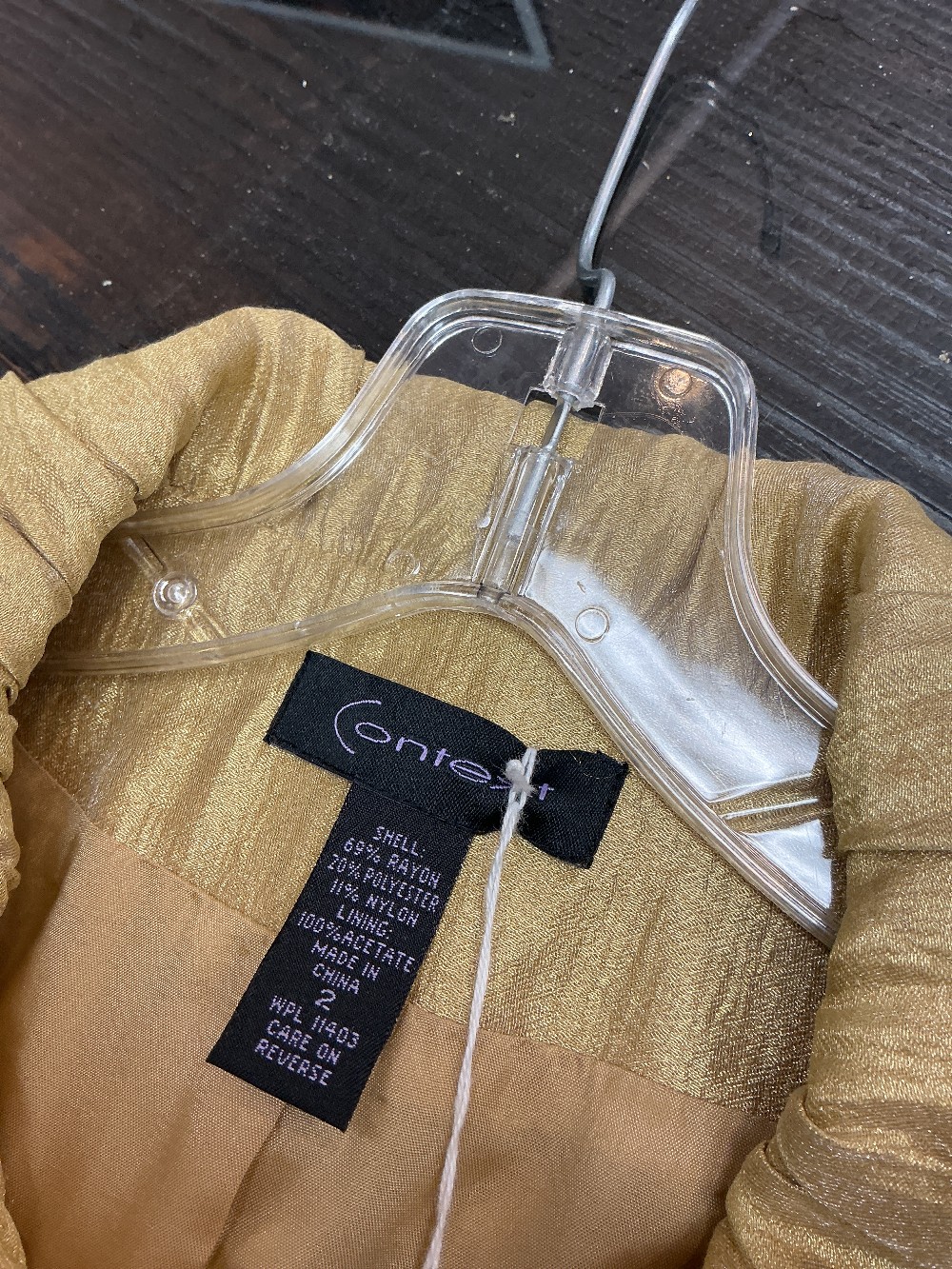 Context Gold Shimmer Jacket Size 2