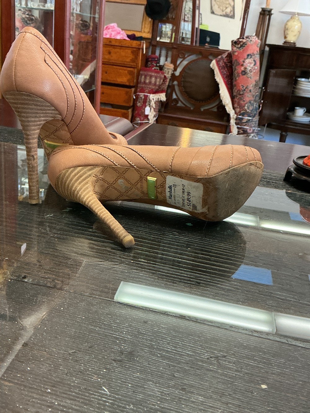 Leather heels