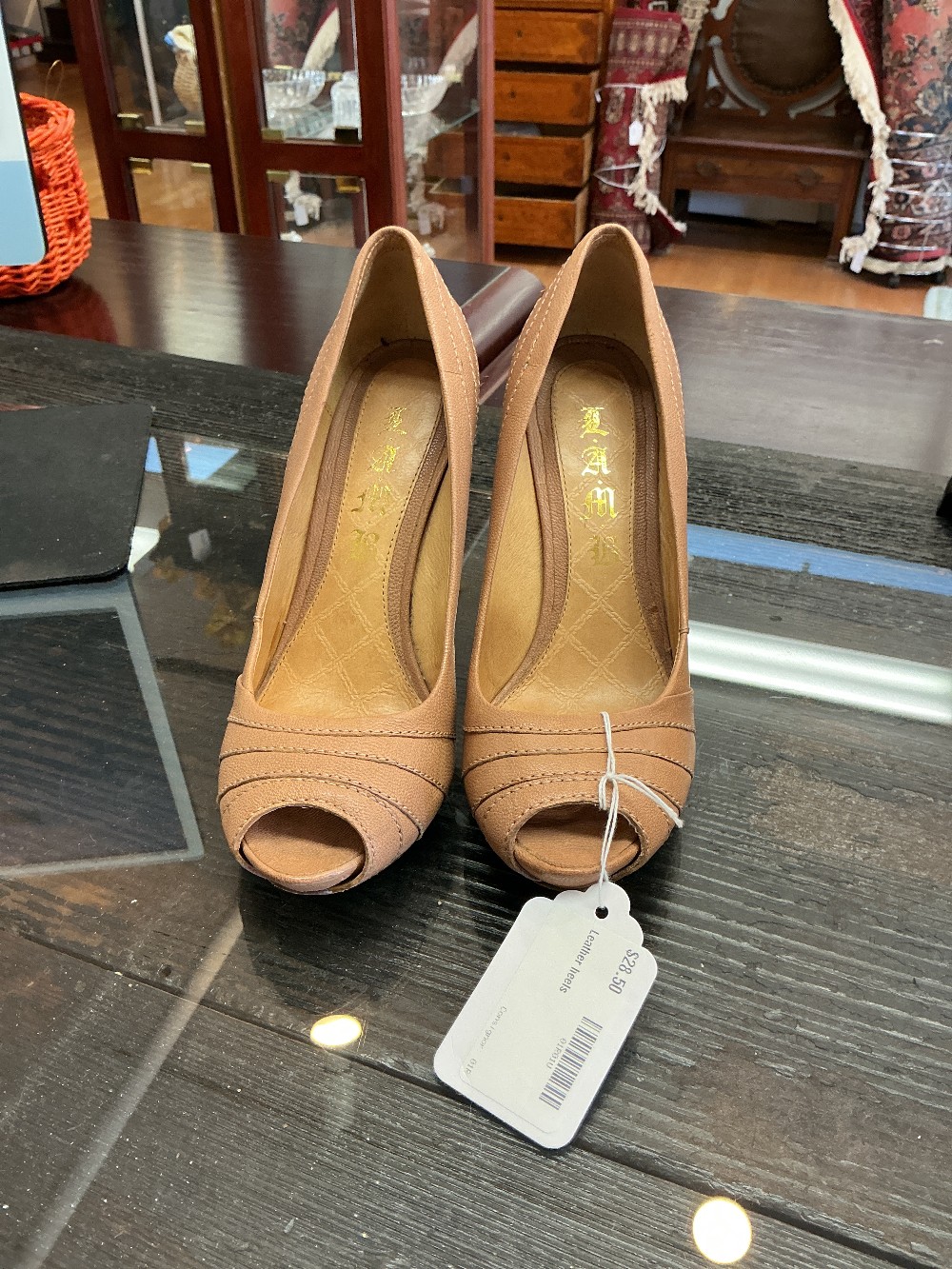 Leather heels