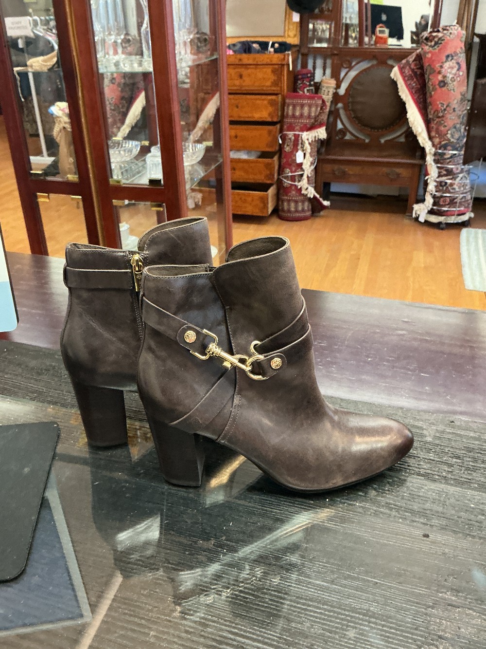 Brown Heeled Boots