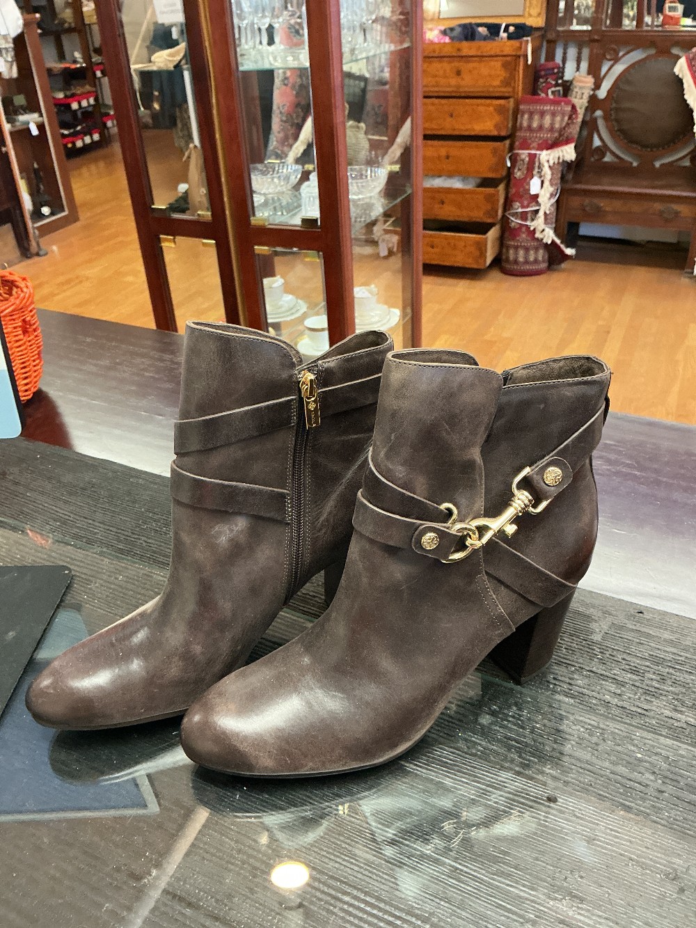 Brown Heeled Boots
