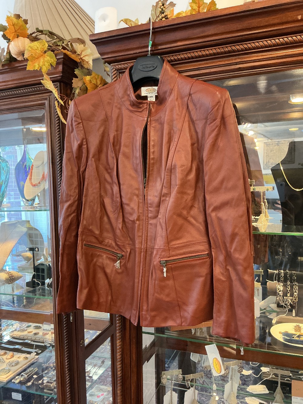 Talbots Terracotta Leather Coat