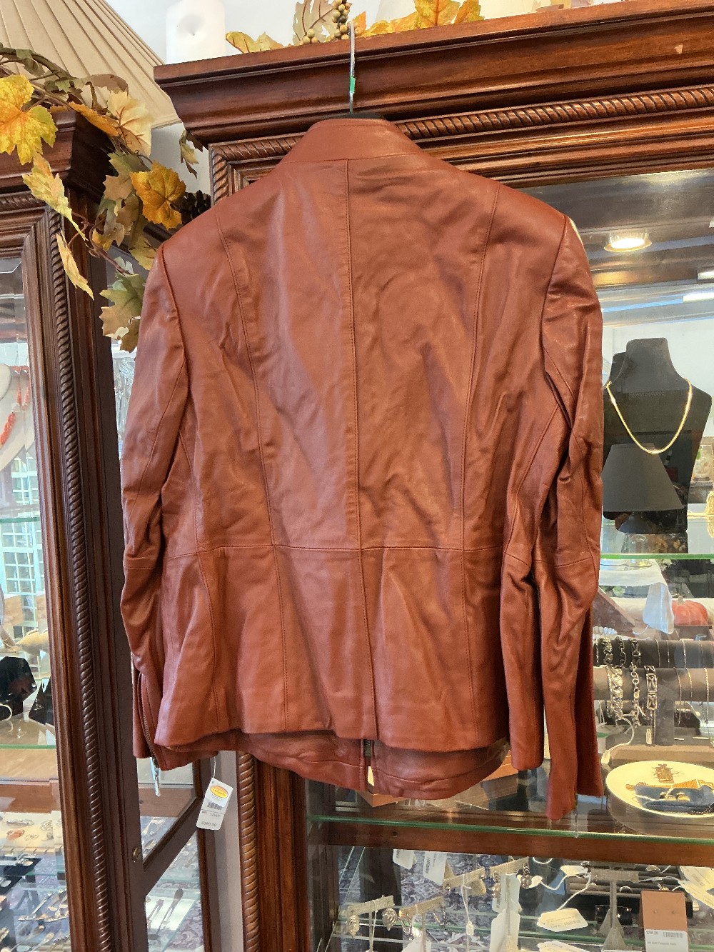 Talbots Terracotta Leather Coat
