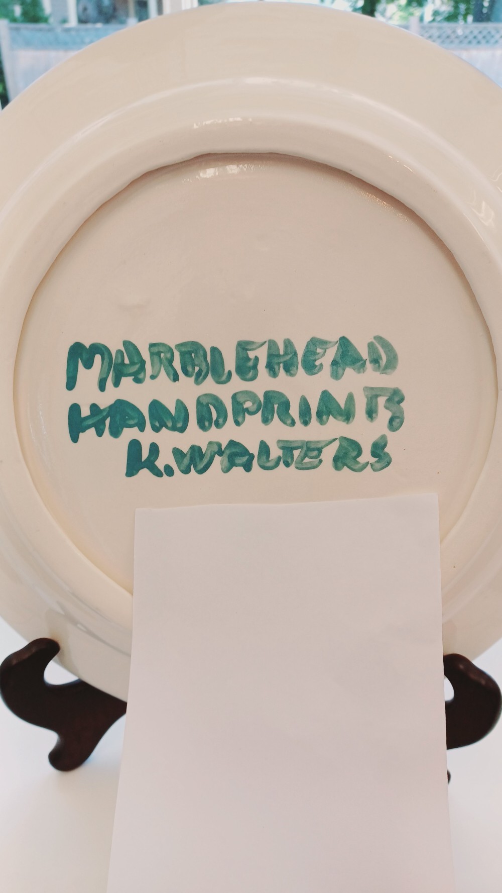 Marblehead Handprints Hand Painted Plates