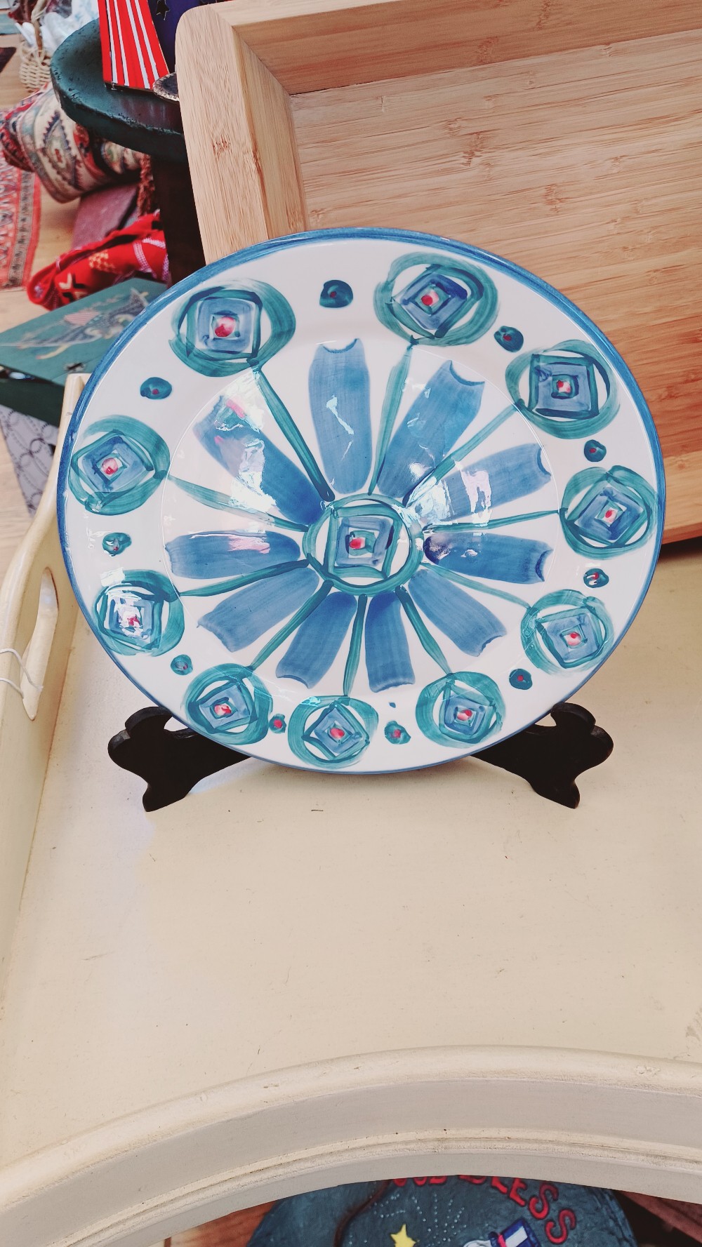 Marblehead Handprints Hand painted plates