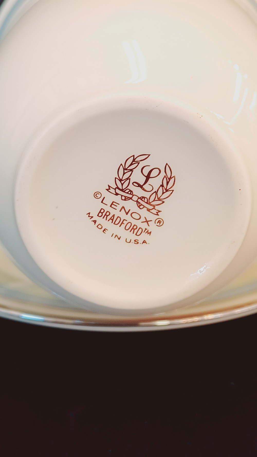 Lenox - Bradford Tea Cup & Saucer w/ Platinum trim