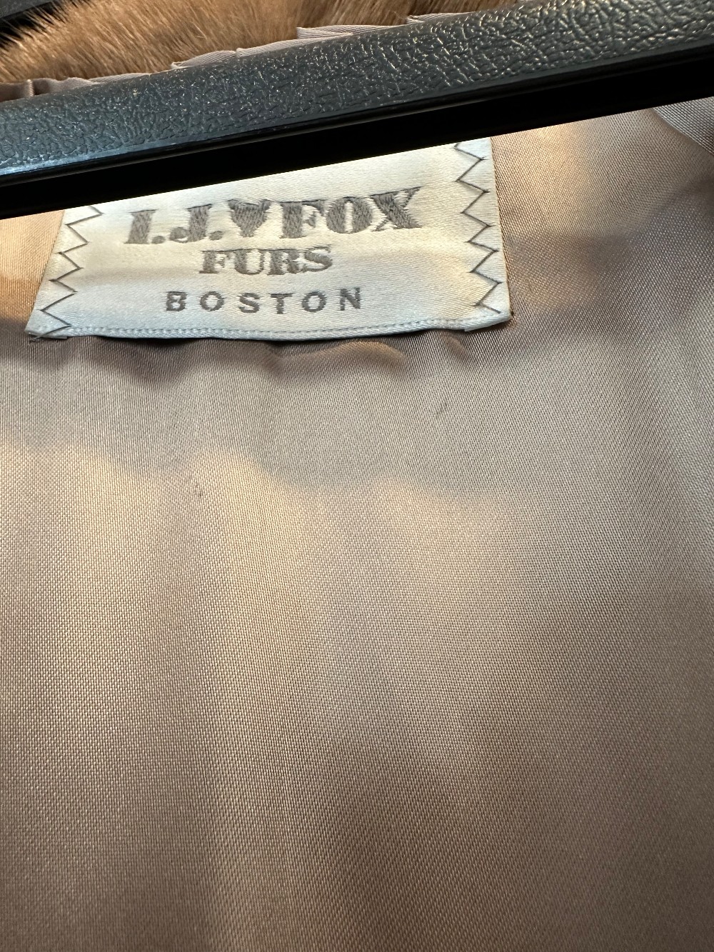 I J Fox Furs Vintage 1/2 length light brown Mink Coat