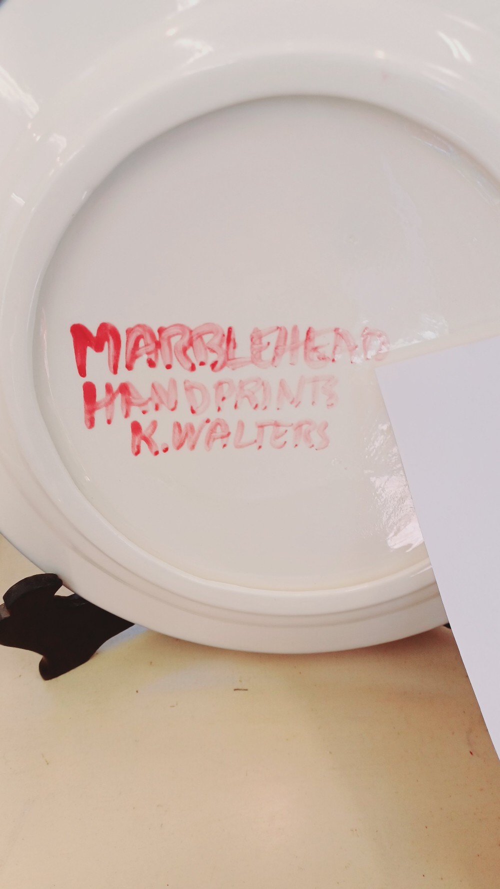 Marblehead Handprints Hand painted plates