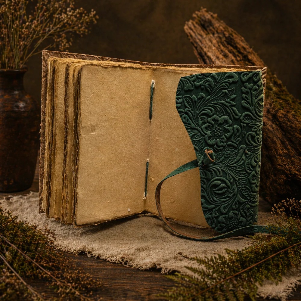 Green Wrap Leather Journal