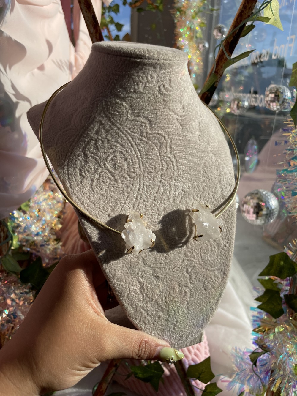 Clear Quartz Collar Necklace
