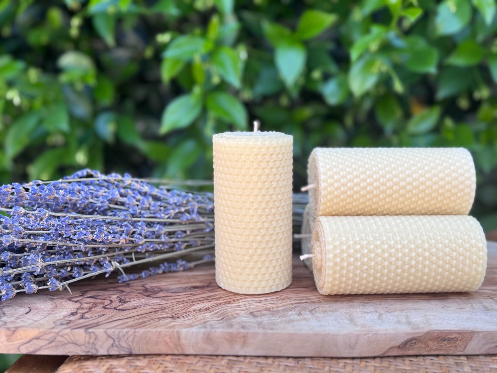 Hand-Rolled Beeswax Pillars