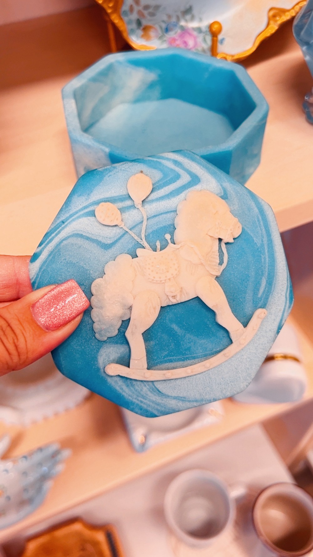 Baby Blue Pony Stash Box