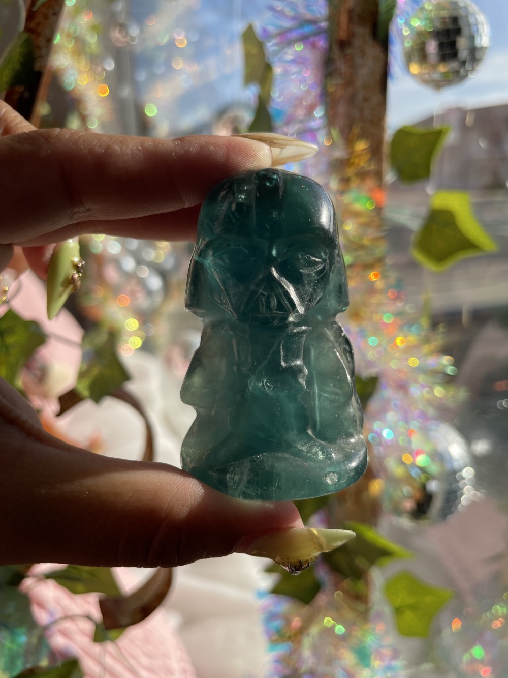 Green fluorite Darth Vader
