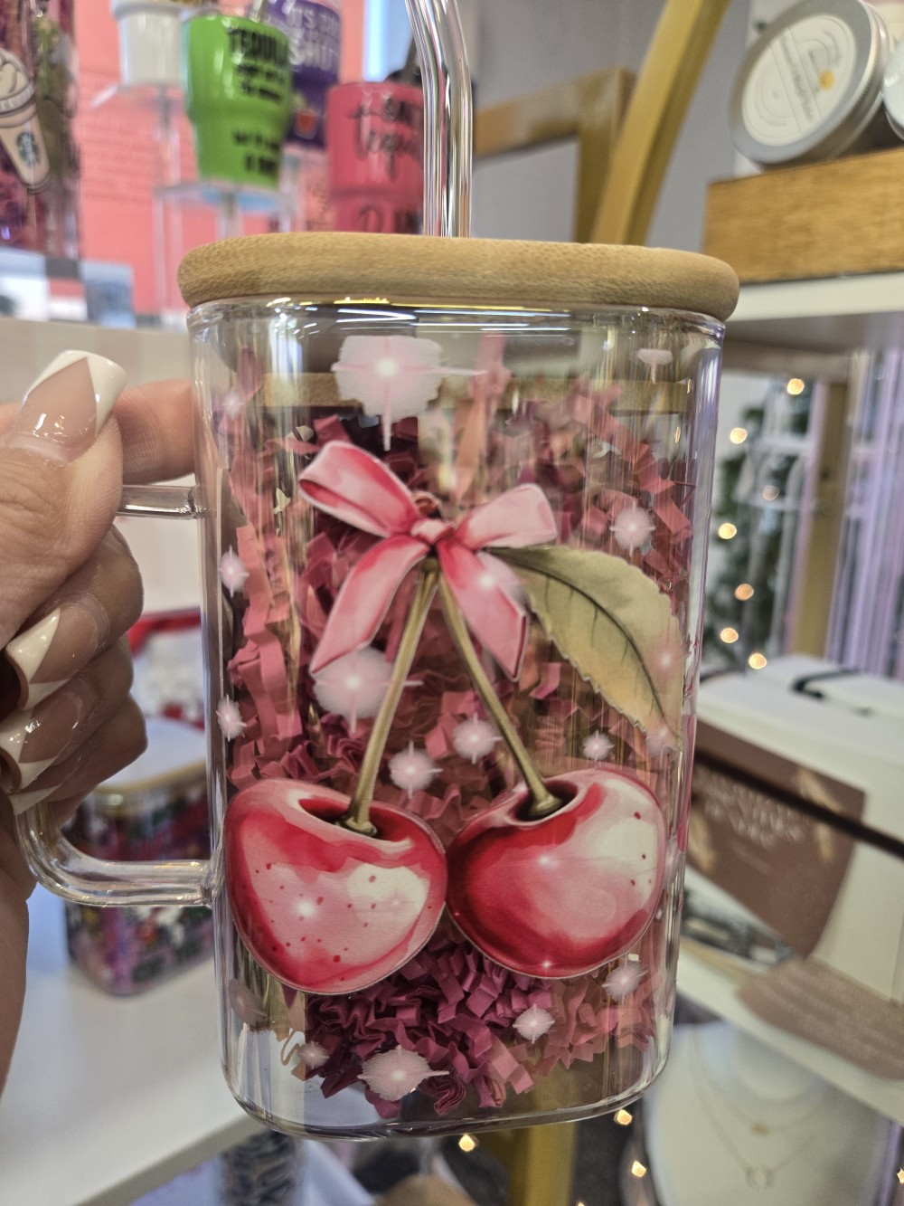 20oz Sq. Glass Tumbler-In My Girl Mom Era-UV DTF Wrap