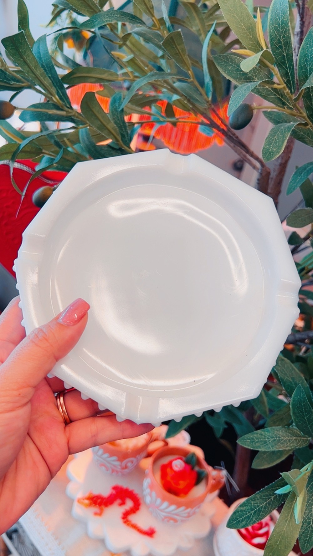 Large Milkglass Ashtray