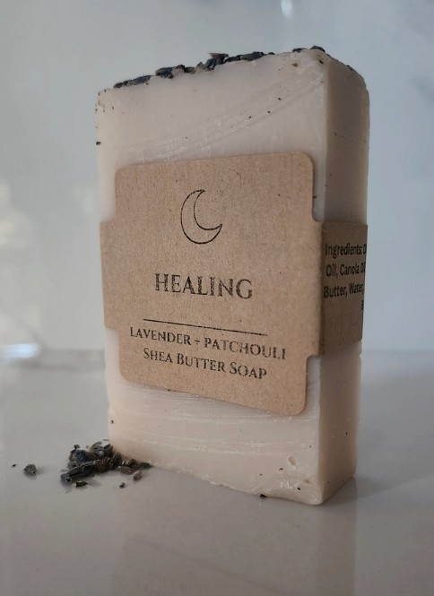 Lavendar + Patchouli Organic Shea Butter Healing Soap