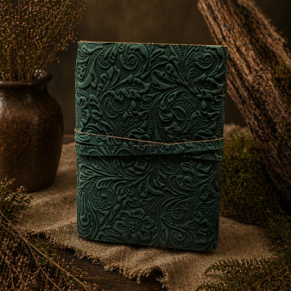 Green Wrap Leather Journal