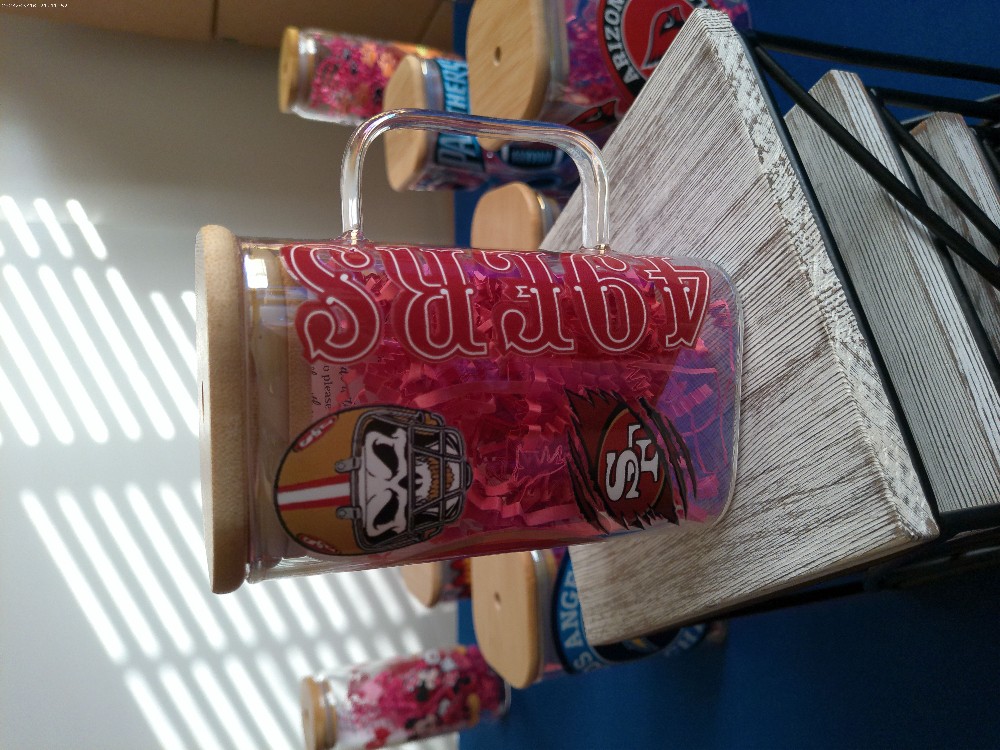 20oz Sq. Glass Tumbler-49ers UV DTF