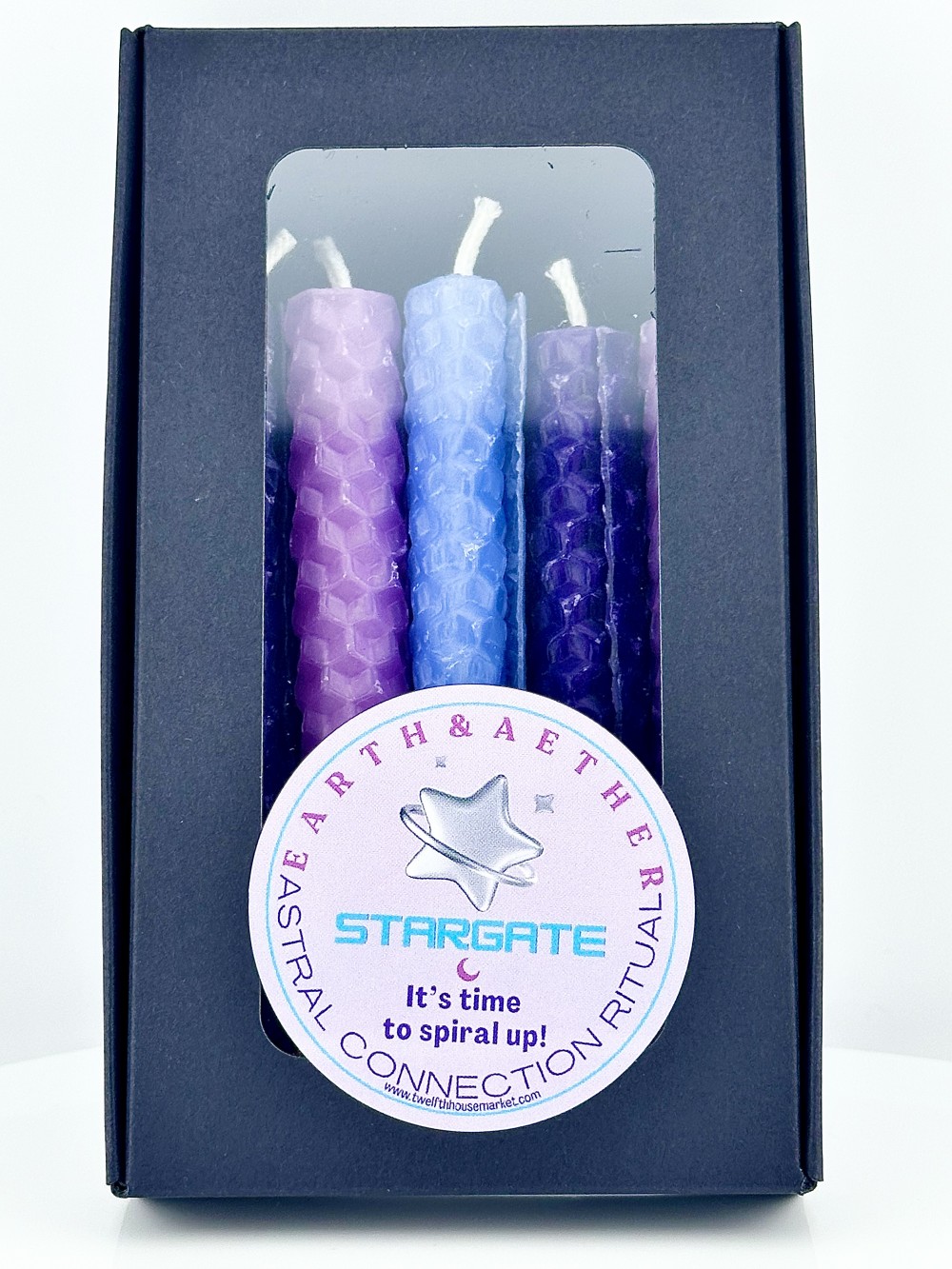 4” Rolled Beeswax Chime Candles (mixed set of 5)- Stargate / Astral Communication