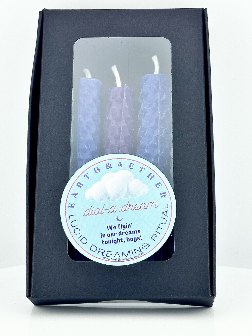 4” Rolled Beeswax Chime Candles (mixed set of 5)- Dial-A-Dream / Lucid Dreaming