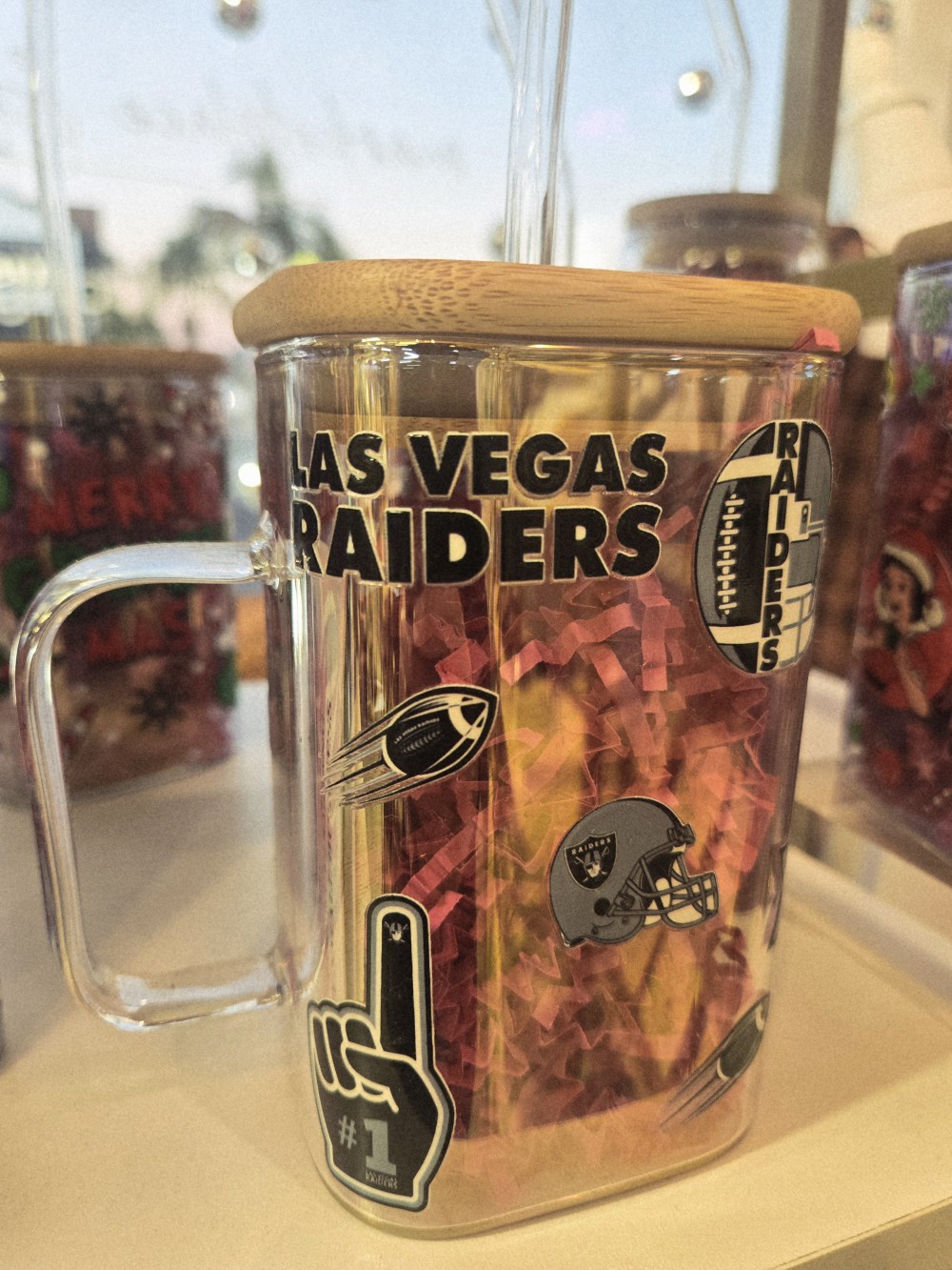 20oz Sq. Glass Tumbler-LV. football team UV DTF