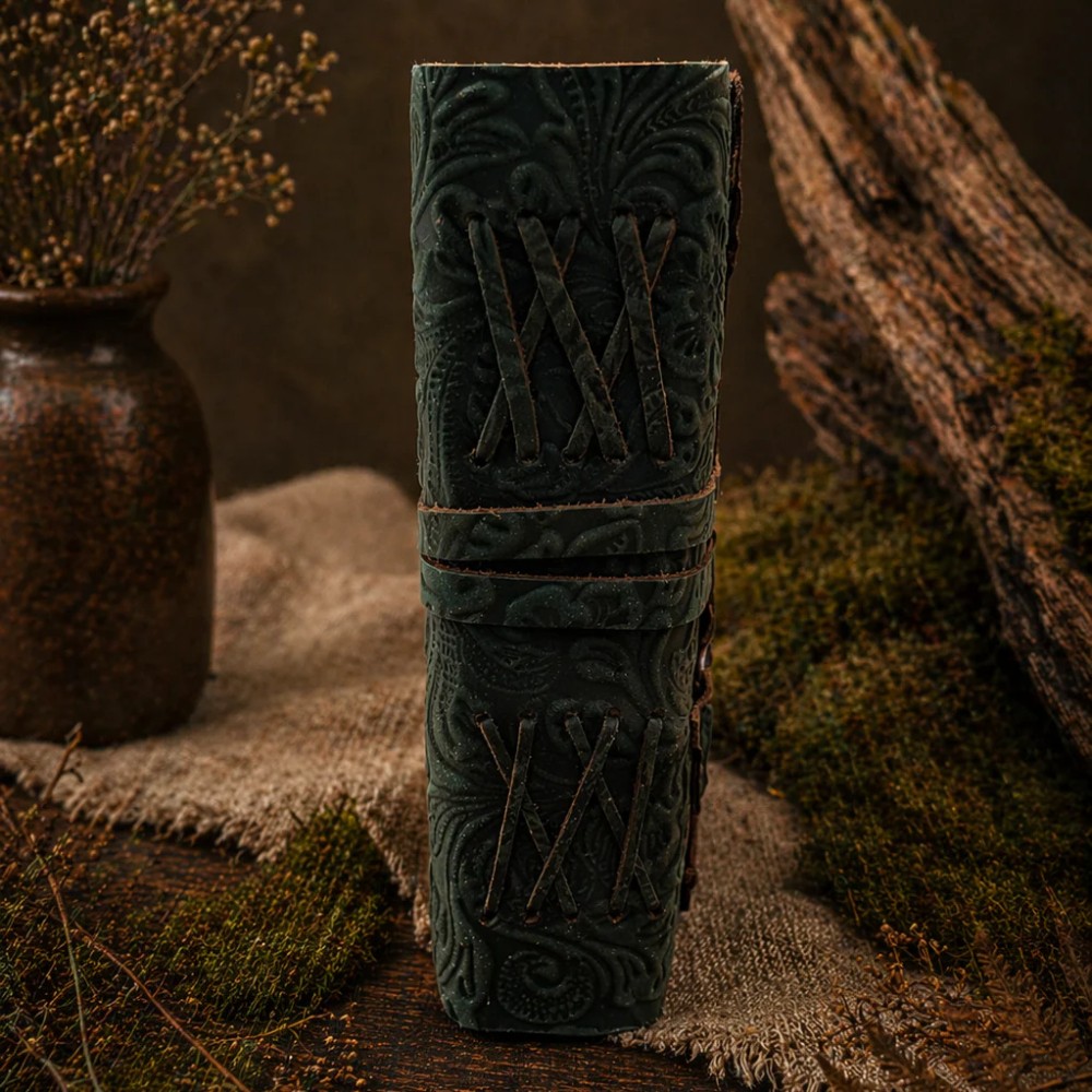 Green Wrap Leather Journal