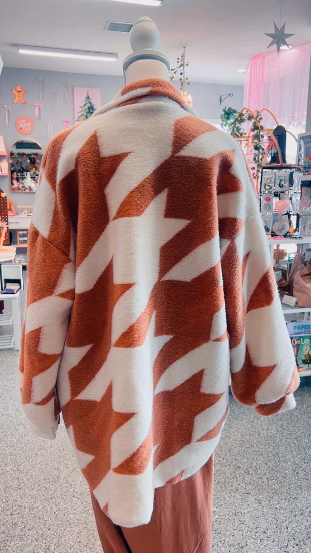 Night-Out Houndstooth Coat | Brown Tones & Houndstooth