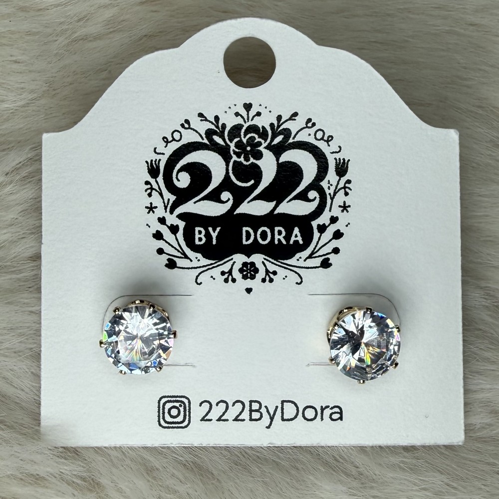 Classic Round Crystal Stud Earring