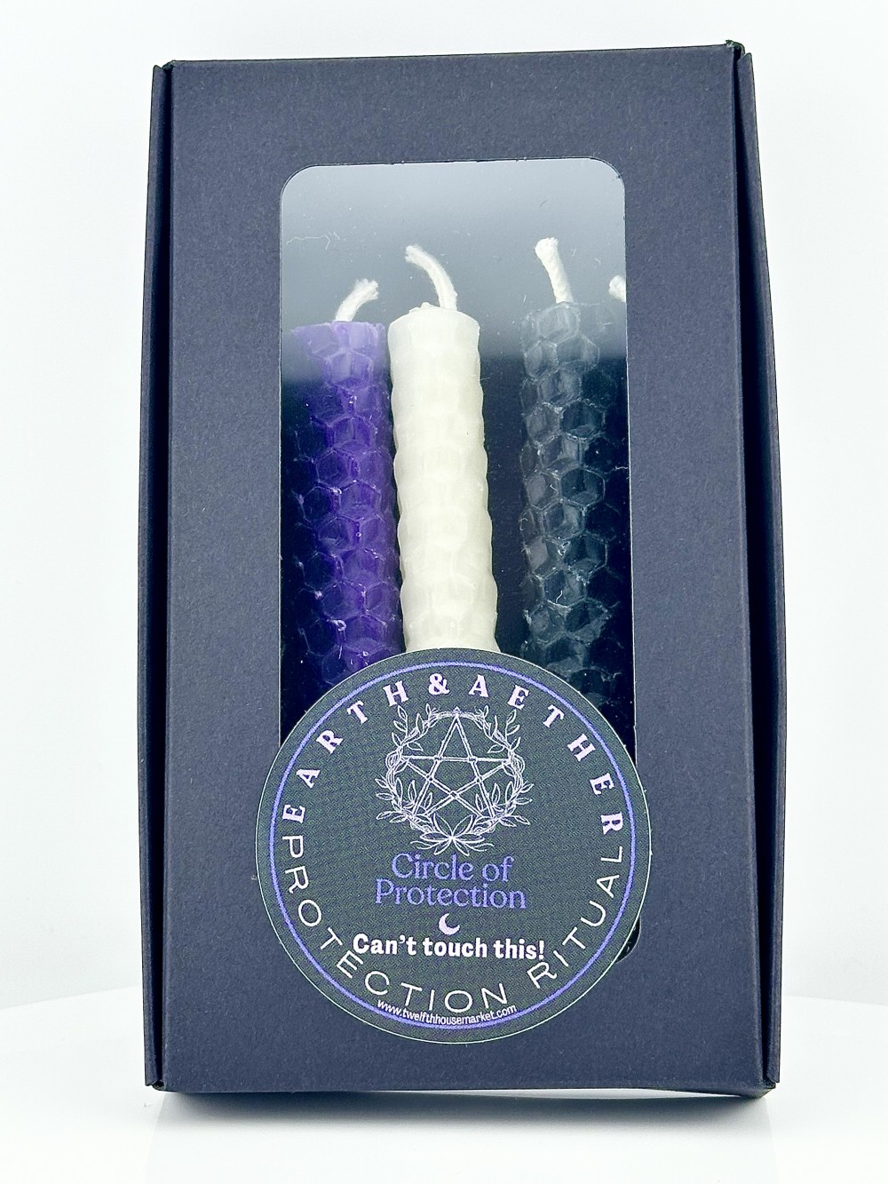 4” Rolled Beeswax Chime Candles (mixed set of 5)- Circle of Protection / Protection