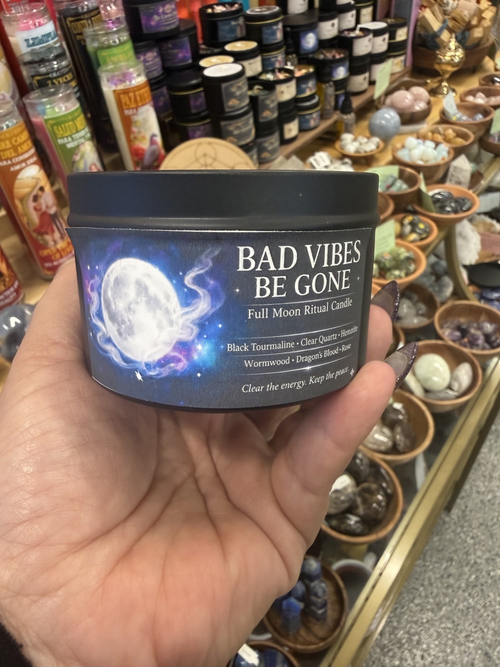 Bad vibes be gone 6oz candle