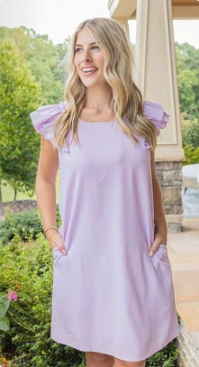 Lilac Bow Simply Southern Dress