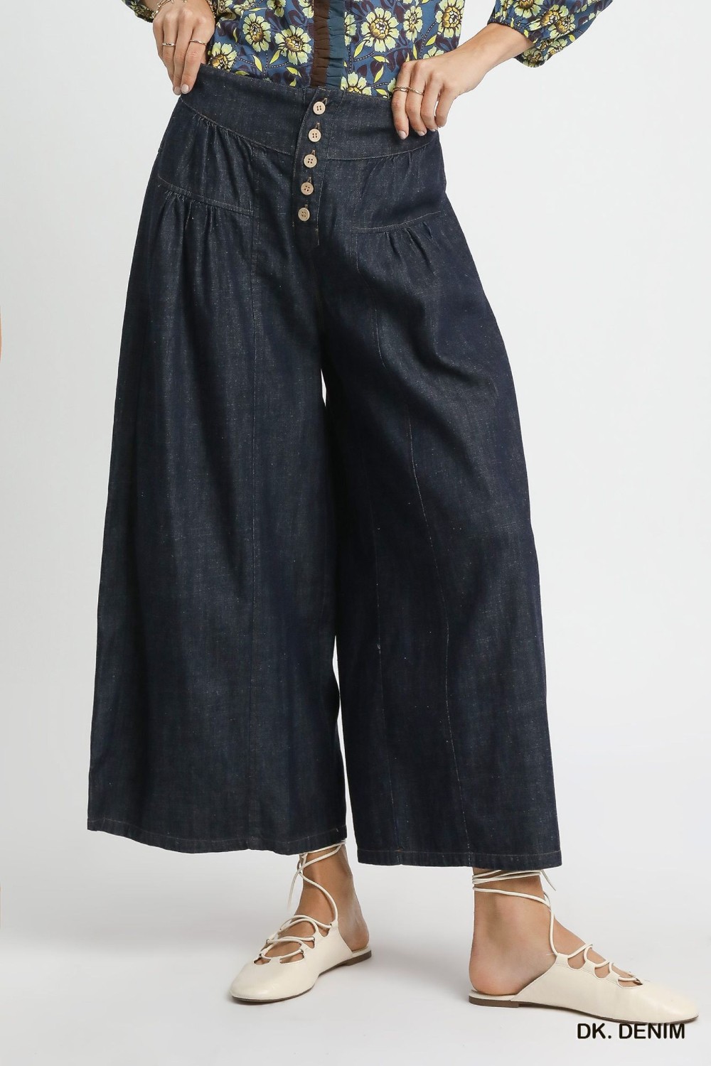 Wide Leg Denim Umgee Pants