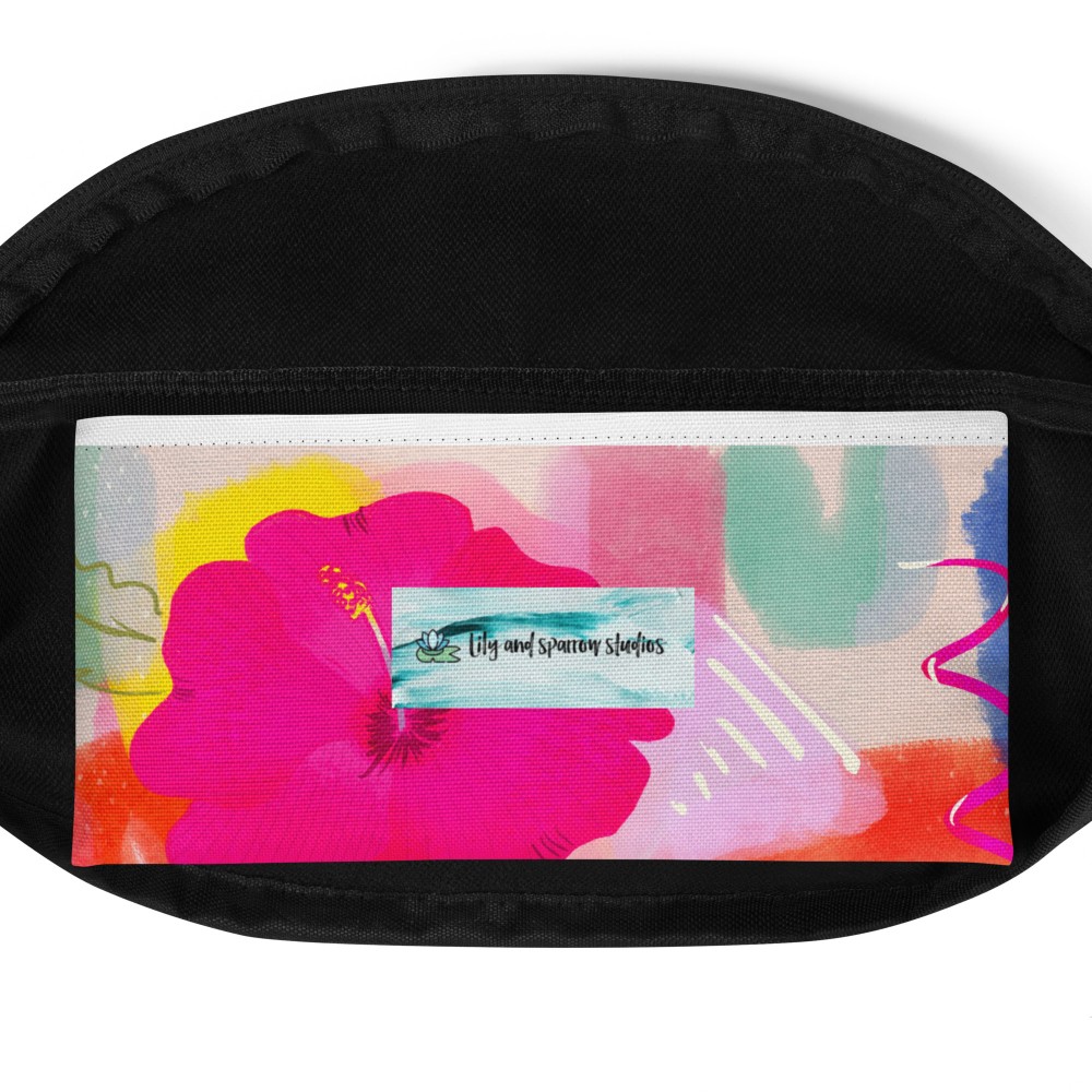 Rio funny pack Bag - Fun Colorful Hibiscus Flower Brazil Inspired