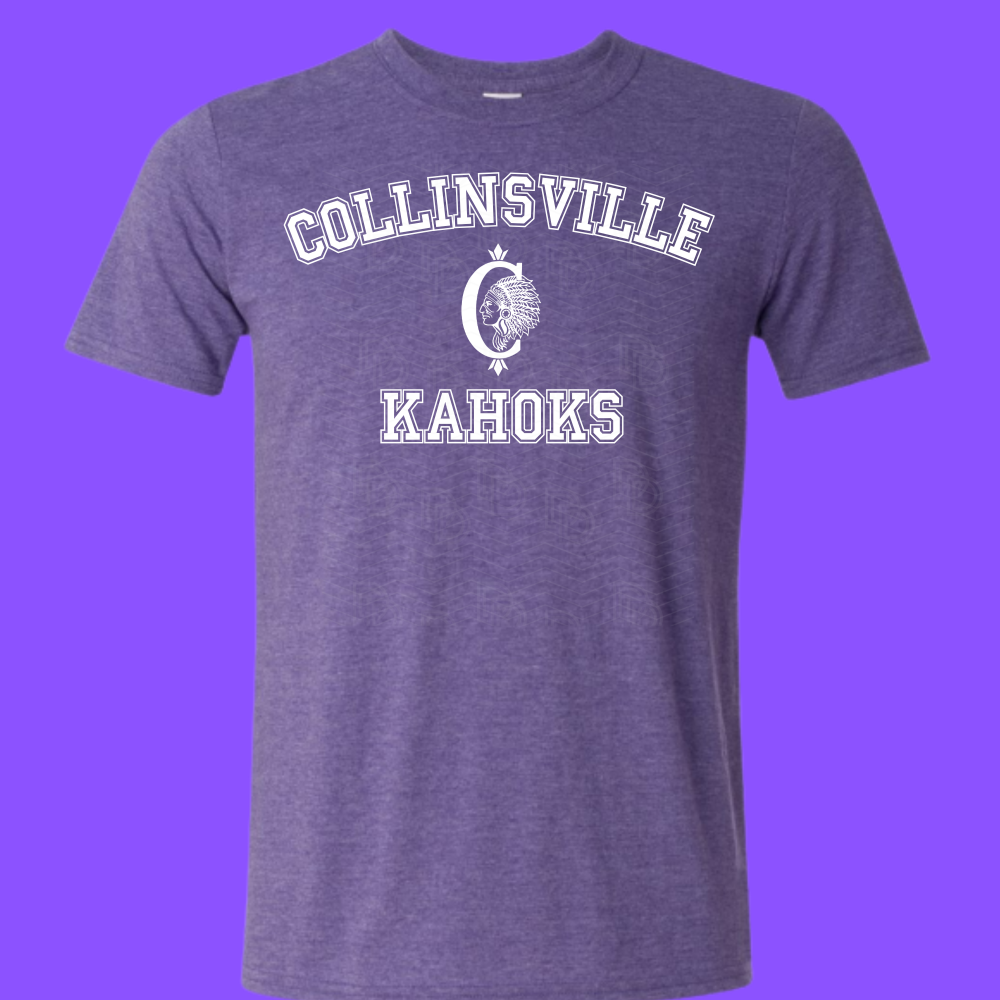 Heather Purple Collinsville Kahoks - Adult