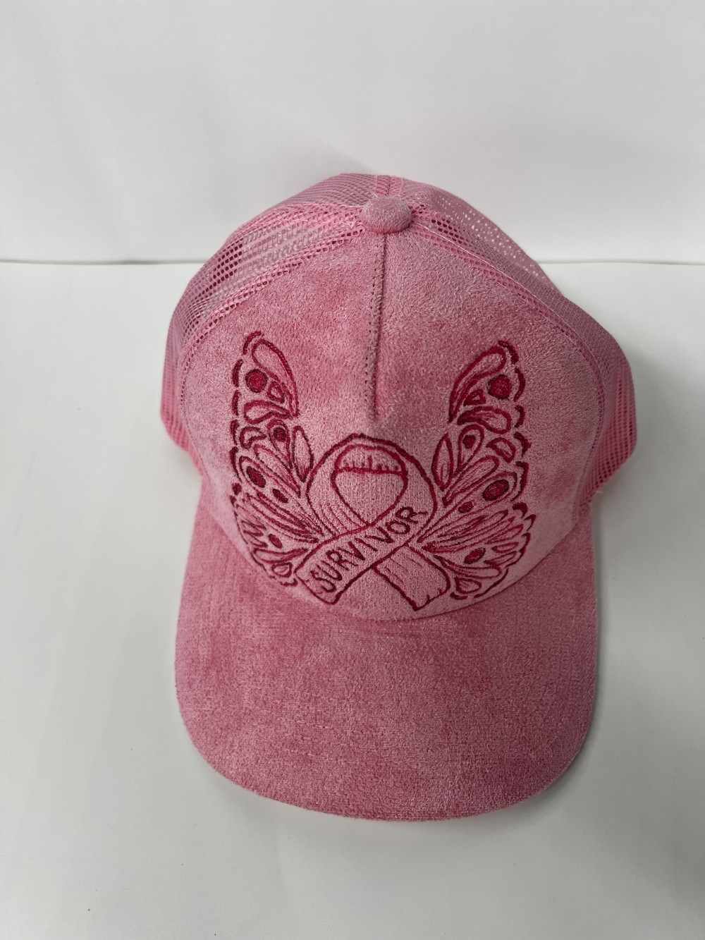 Vegan Suede Ball Cap Pink Survivor